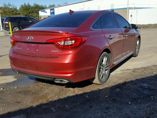 5NPE34AF7GH373573 - 2016 HYUNDAI SONATA SPO BURGUNDY photo 4