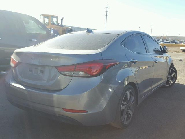 KMHDH4AE0EU073604 - 2014 HYUNDAI ELANTRA SE GRAY photo 4