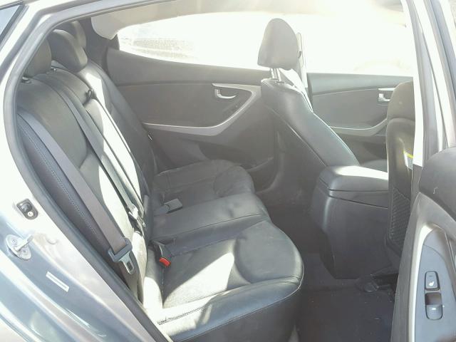 KMHDH4AE0EU073604 - 2014 HYUNDAI ELANTRA SE GRAY photo 6