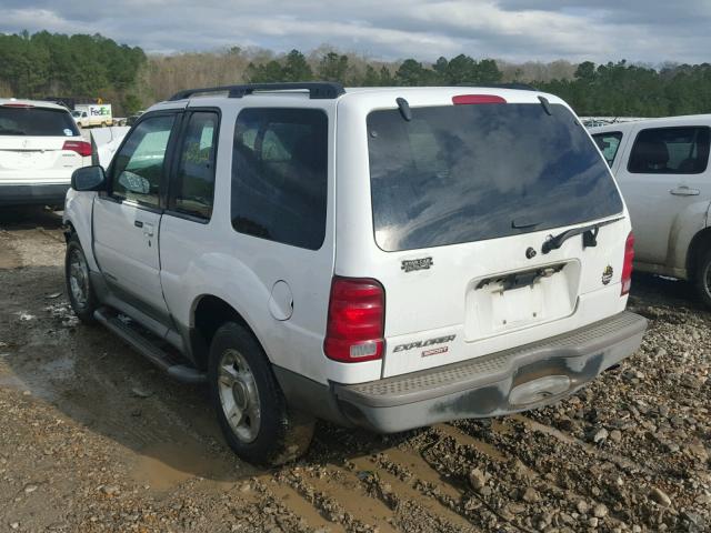 1FMYU60E61UC98467 - 2001 FORD EXPLORER S WHITE photo 3