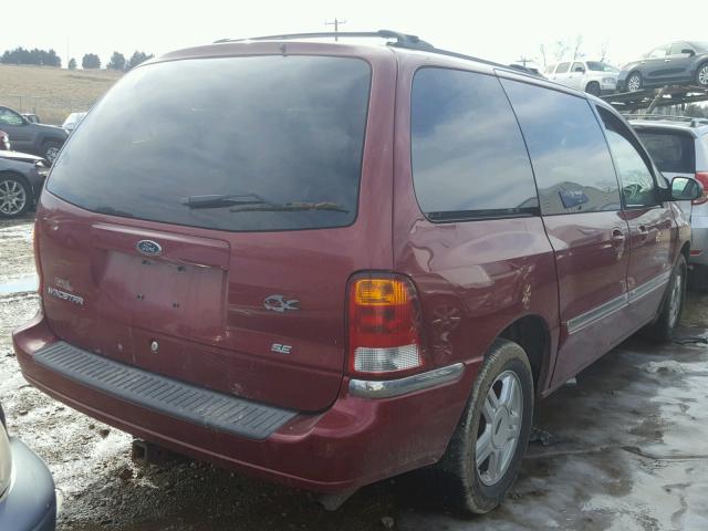 2FMZA524X3BB61472 - 2003 FORD WINDSTAR S RED photo 4