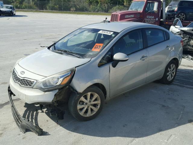 KNADN4A35D6128222 - 2013 KIA RIO EX GRAY photo 2