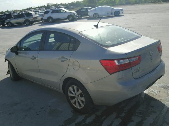 KNADN4A35D6128222 - 2013 KIA RIO EX GRAY photo 3