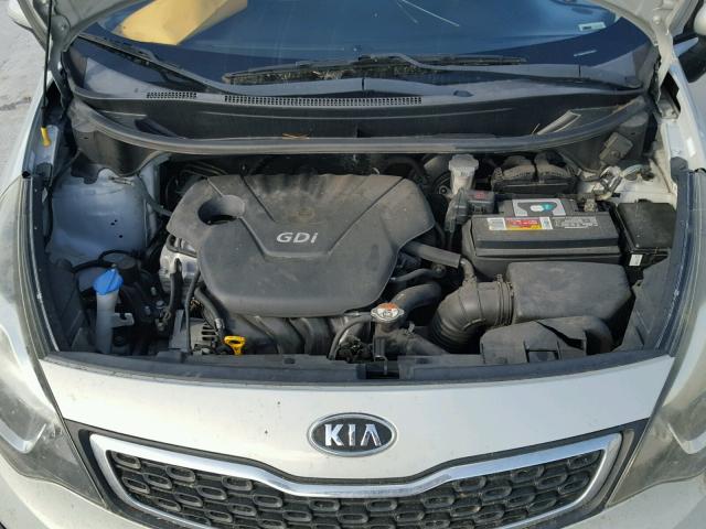 KNADN4A35D6128222 - 2013 KIA RIO EX GRAY photo 7