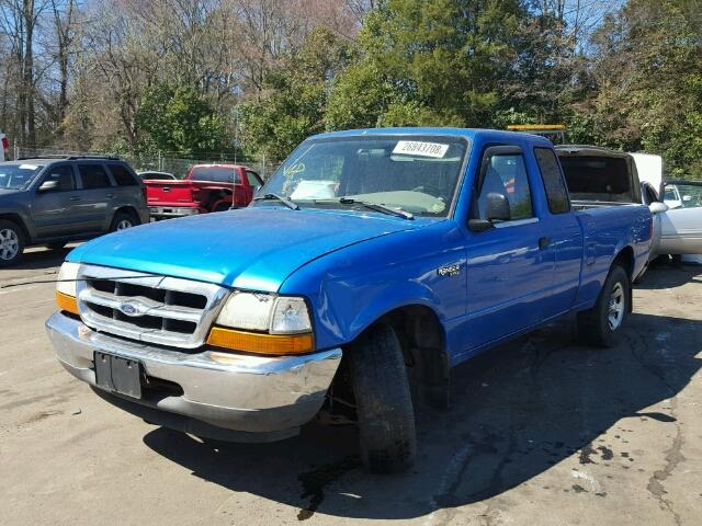 1FTYR14C9YTB12423 - 2000 FORD RANGER SUP BLUE photo 2