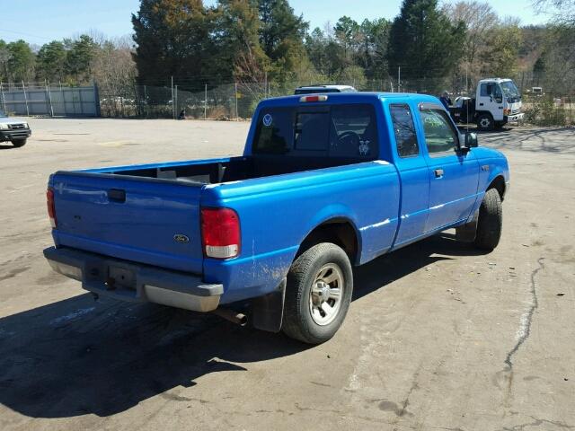 1FTYR14C9YTB12423 - 2000 FORD RANGER SUP BLUE photo 4