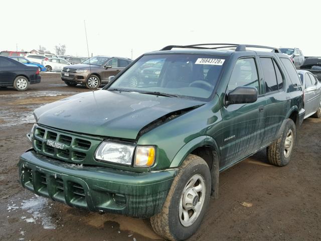 4S2DM58W314342794 - 2001 ISUZU RODEO S GREEN photo 2