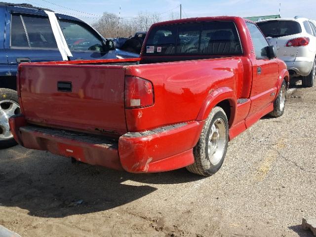 1GCCS14W3Y8100263 - 2000 CHEVROLET S TRUCK S1 RED photo 4