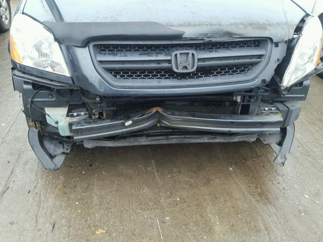 5FNYF18504B006699 - 2004 HONDA PILOT EXL BLUE photo 9