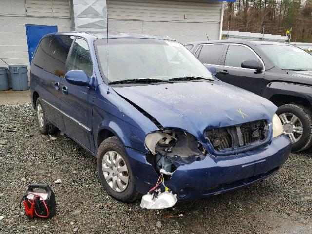 KNDUP131046512917 - 2004 KIA SEDONA EX BLUE photo 1