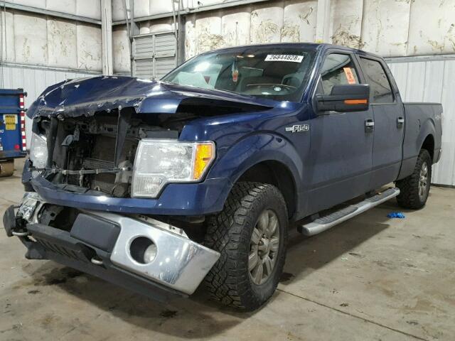 1FTFW1EF5CKE24066 - 2012 FORD F150 SUPER BLUE photo 2