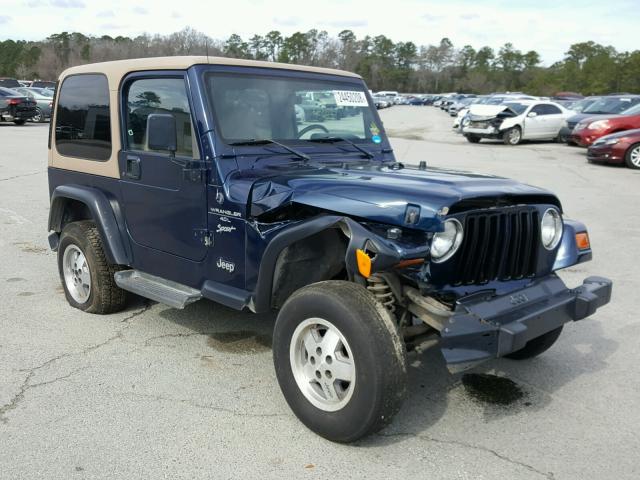 1J4FA49S3YP726063 - 2000 JEEP WRANGLER / BLUE photo 1