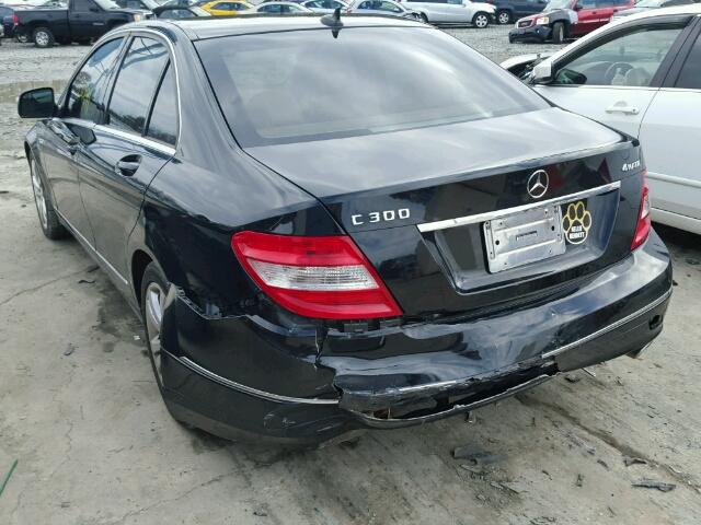 WDDGF81X58F110225 - 2008 MERCEDES-BENZ C 300 4MAT BLACK photo 3