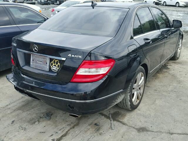 WDDGF81X58F110225 - 2008 MERCEDES-BENZ C 300 4MAT BLACK photo 4