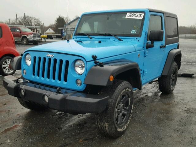 1C4AJWAG0HL630210 - 2017 JEEP WRANGLER S BLUE photo 2