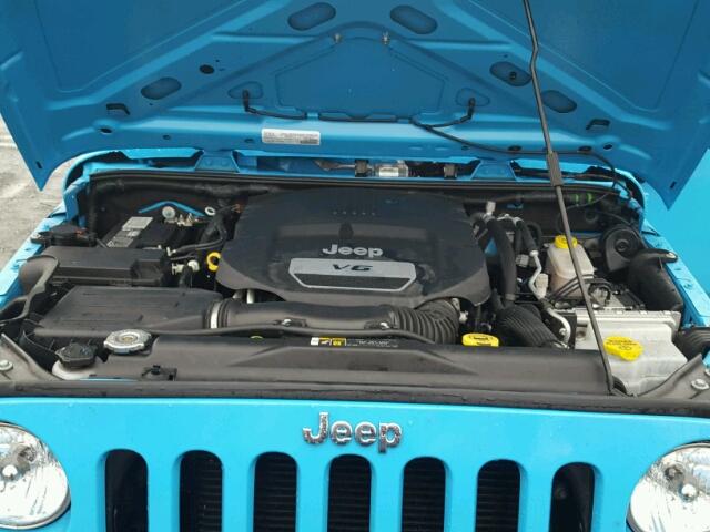 1C4AJWAG0HL630210 - 2017 JEEP WRANGLER S BLUE photo 7