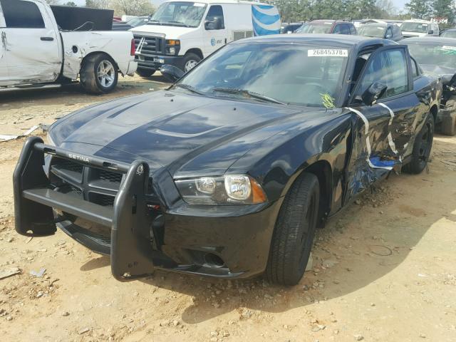 2C3CDXAT5EH155704 - 2014 DODGE CHARGER PO BLACK photo 2