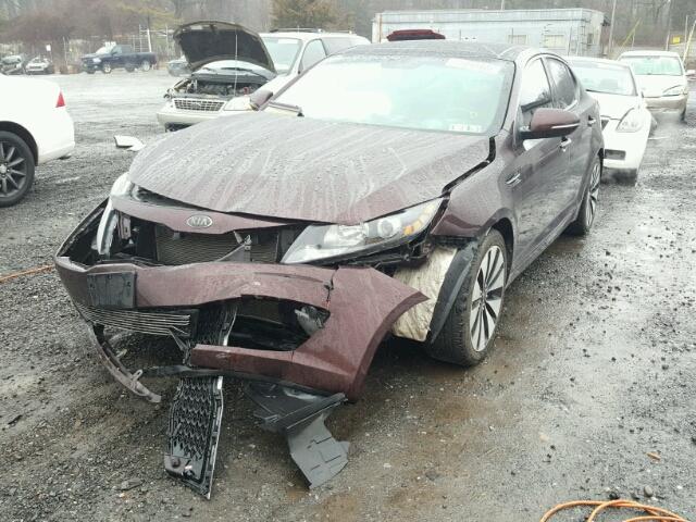 5XXGN4A74DG210253 - 2013 KIA OPTIMA EX BURGUNDY photo 2