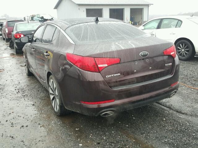 5XXGN4A74DG210253 - 2013 KIA OPTIMA EX BURGUNDY photo 3