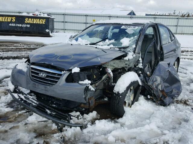 KMHDU46D88U533477 - 2008 HYUNDAI ELANTRA GL GRAY photo 2