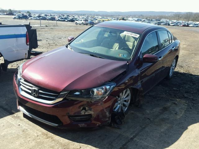 1HGCR2F7XFA014270 - 2015 HONDA ACCORD EX BURGUNDY photo 2