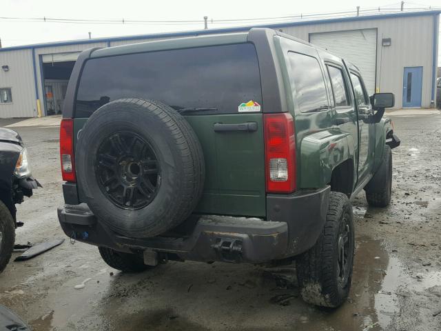 5GTDN136868106241 - 2006 HUMMER H3 GREEN photo 4