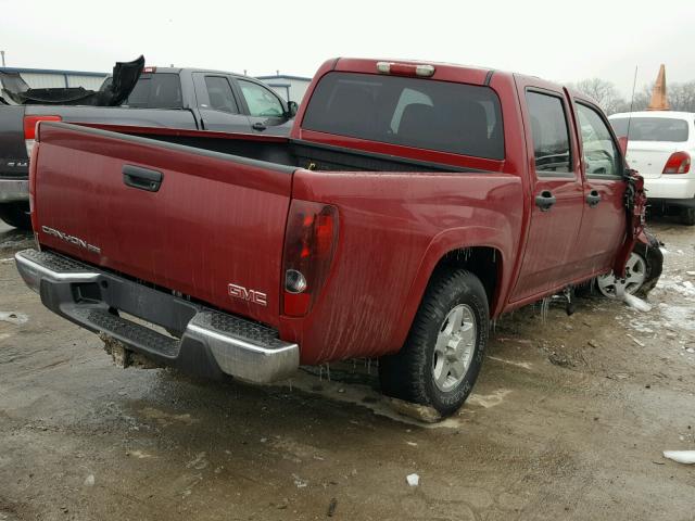 1GTDT136268257587 - 2006 GMC CANYON RED photo 4