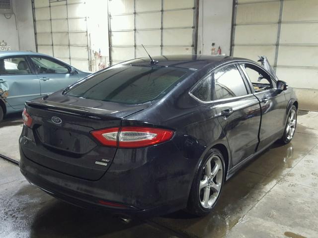 3FA6P0HR0DR141137 - 2013 FORD FUSION SE BLACK photo 4