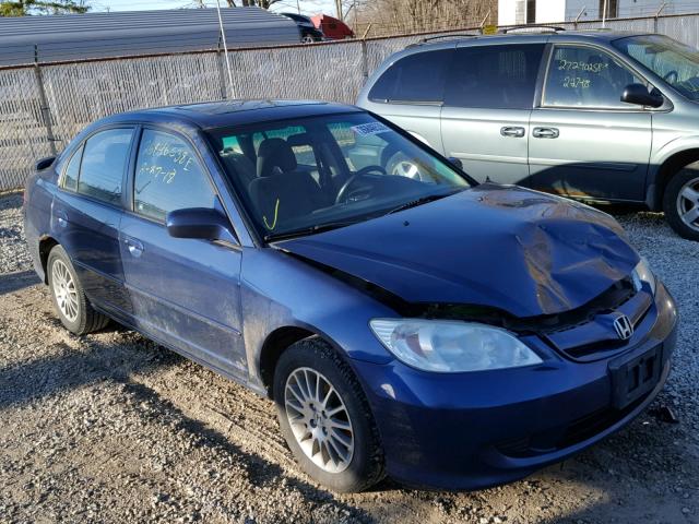 2HGES26775H612748 - 2005 HONDA CIVIC EX BLUE photo 1