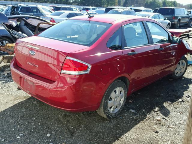 1FAHP3EN1BW193821 - 2011 FORD FOCUS S RED photo 4