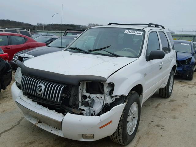 4M2YU56105DJ14529 - 2005 MERCURY MARINER WHITE photo 2