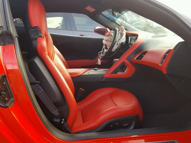 1G1YM2D73E5126477 - 2014 CHEVROLET CORVETTE S RED photo 5