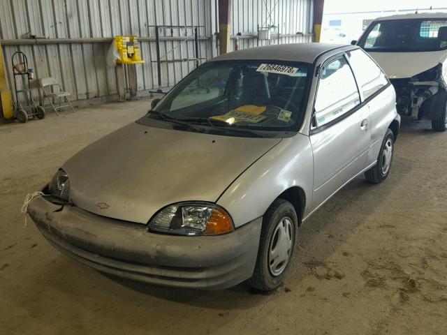 2C1MR226XX6705617 - 1999 CHEVROLET METRO GRAY photo 2