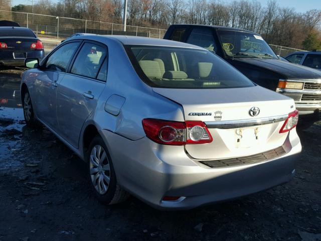 JTDBU4EE9DJ114233 - 2013 TOYOTA COROLLA BA SILVER photo 3