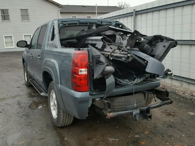 3GNFK22039G167238 - 2009 CHEVROLET AVALANCHE BLUE photo 3