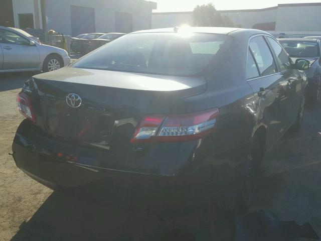 4T4BF3EK4BR204090 - 2011 TOYOTA CAMRY BASE BLACK photo 4