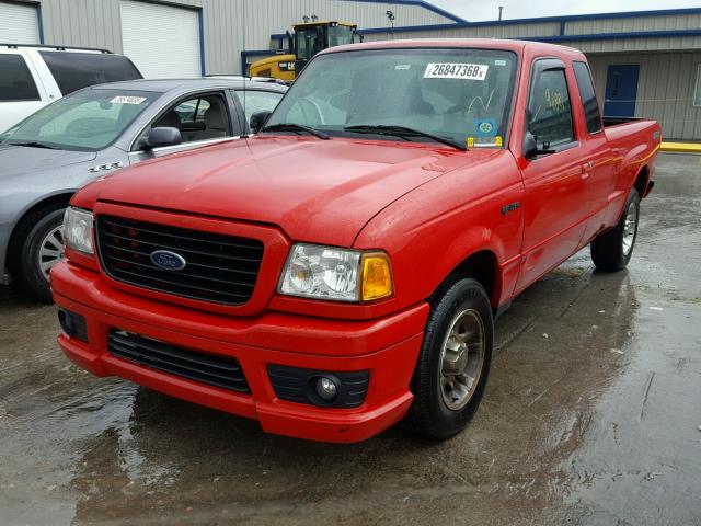 1FTYR14U85PA80089 - 2005 FORD RANGER SUP RED photo 2