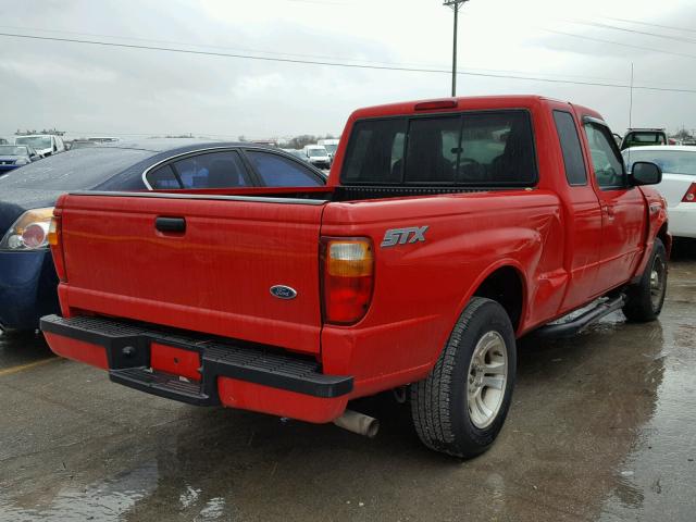 1FTYR14U85PA80089 - 2005 FORD RANGER SUP RED photo 4