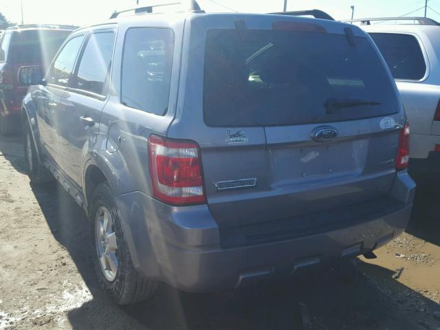 1FMCU93148KD30763 - 2008 FORD ESCAPE XLT GRAY photo 3