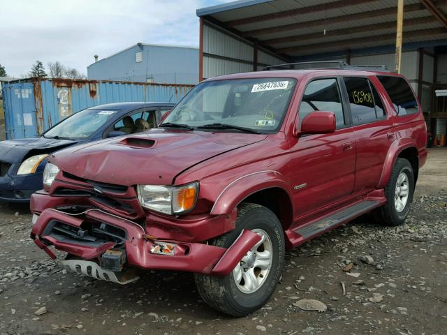 JT3HN86R620385757 - 2002 TOYOTA 4RUNNER SR RED photo 2