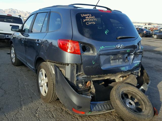 5NMSH13EX7H010737 - 2007 HYUNDAI SANTA FE S BLUE photo 3