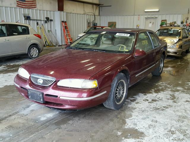 1MELM62W2VH608440 - 1997 MERCURY COUGAR XR7 MAROON photo 2