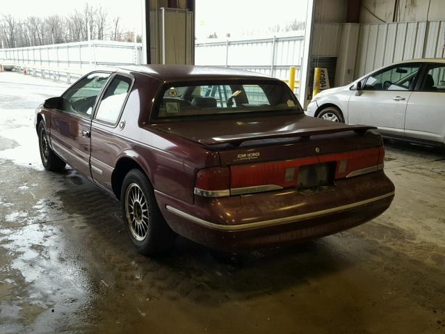 1MELM62W2VH608440 - 1997 MERCURY COUGAR XR7 MAROON photo 3