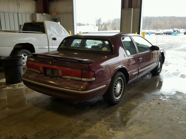 1MELM62W2VH608440 - 1997 MERCURY COUGAR XR7 MAROON photo 4