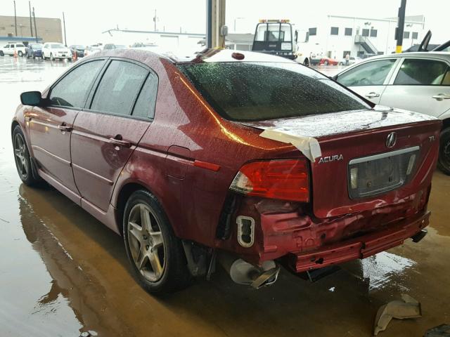 19UUA66286A058906 - 2006 ACURA 3.2TL MAROON photo 3