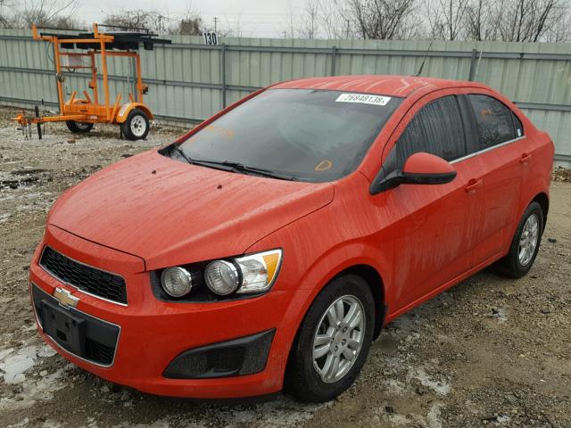 1G1JC5SB8D4119543 - 2013 CHEVROLET SONIC LT RED photo 2