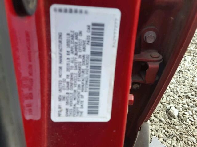 5Y2SN62L93Z430582 - 2003 PONTIAC VIBE GT RED photo 10