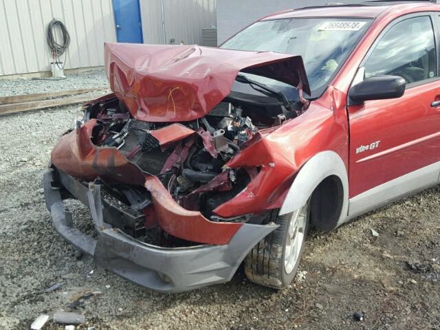 5Y2SN62L93Z430582 - 2003 PONTIAC VIBE GT RED photo 9