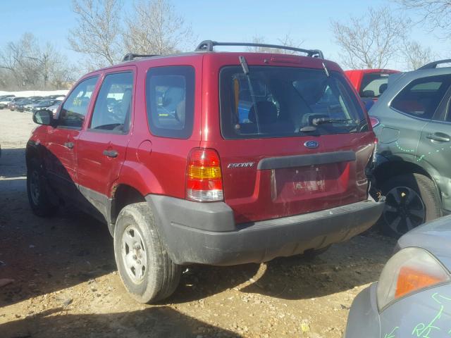 1FMYU02B24KA28359 - 2004 FORD ESCAPE XLS RED photo 3