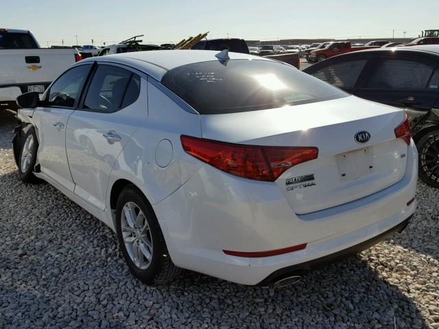 KNAGM4A73D5351285 - 2013 KIA OPTIMA LX WHITE photo 3